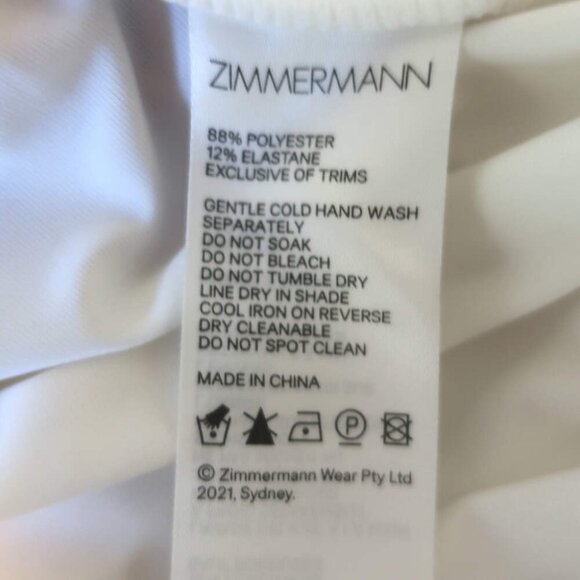 Zimmermann Rosa Striped Belted Tiered Midi Dress Cream Floral Print Size 0 - Picture 8 of 8